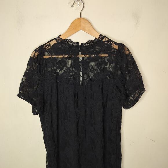 Torrid Floral Lace Top Plus Sheer Goth Whimsigoth - Picture 2 of 10